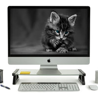 Mount - It! Glass Monitor Riser | Desk Stand with 3 - Port USB 2.0 Hub for 13 - 27" Screens, a high - quality from 1Nook