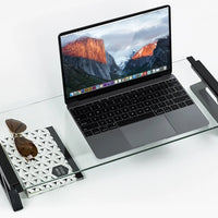 Mount - It! Glass Monitor Riser | Desk Stand with 3 - Port USB 2.0 Hub for 13 - 27" Screens, a high - quality from 1Nook