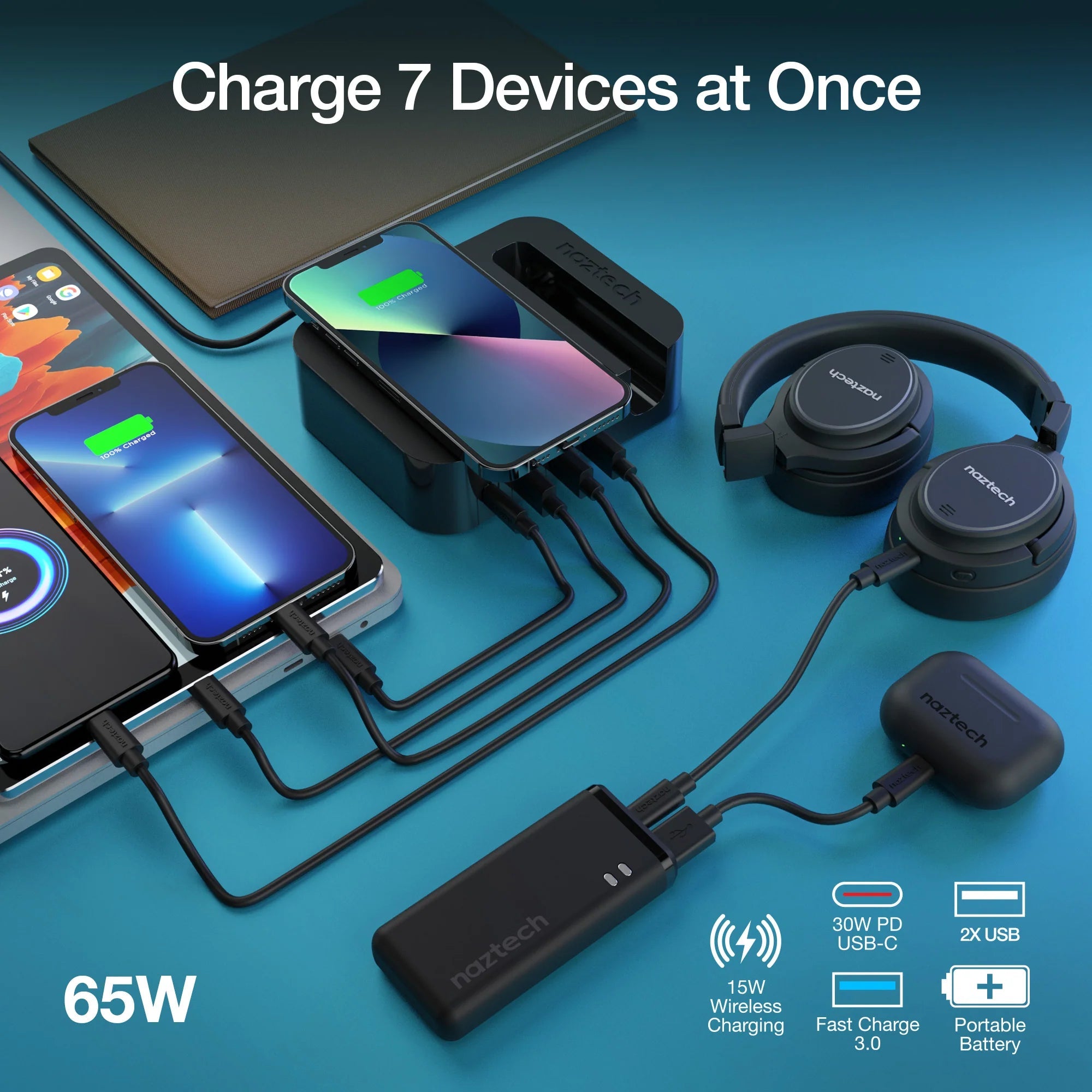 Naztech Ultimate Charging Station Pro to Charge 7 Devices Simultaneously, a high - quality from 1Nook