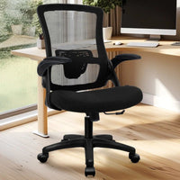 Neeya Ergonomic Mesh Office Chair | High - Back Desk Chair with Adjustable Lumbar Support & Flip - Up Arms, a high - quality from 1Nook