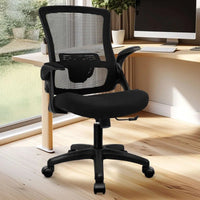 Neeya Ergonomic Mesh Office Chair | High - Back Desk Chair with Adjustable Lumbar Support & Flip - Up Arms, a high - quality from 1Nook