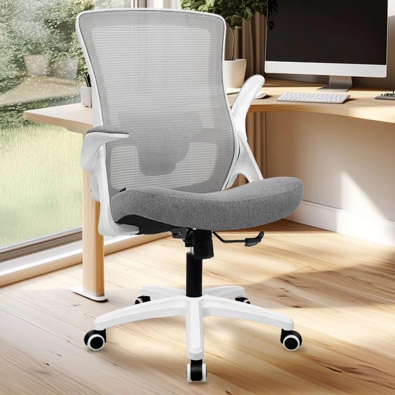 Neeya Ergonomic Mesh Office Chair | High - Back Desk Chair with Adjustable Lumbar Support & Flip - Up Arms, a high - quality from 1Nook