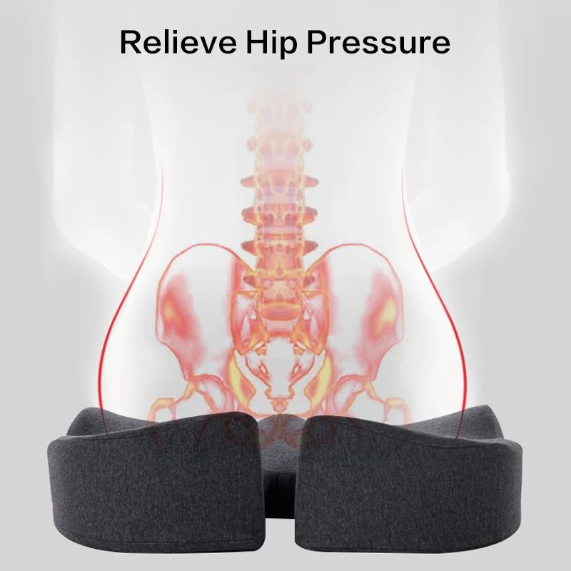 Orthopedic Memory Foam Seat Cushion | Prostate, Tailbone & Sciatica Pain Relief for Office Chair & Car Seat, a high - quality from 1Nook