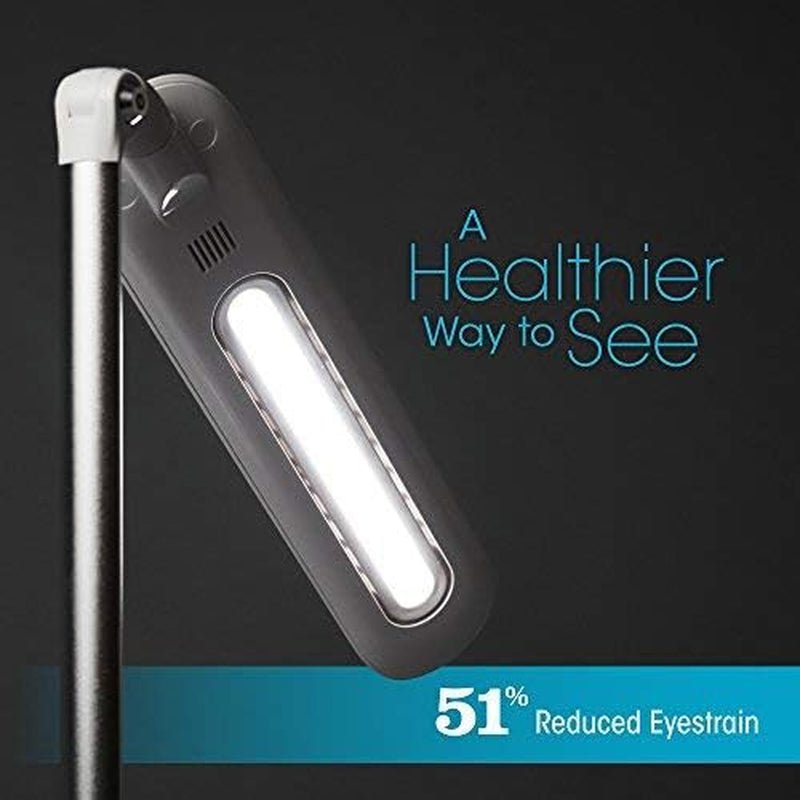 OttLite Glow LED Desk Lamp with USB Charging Port | ClearSun Eye - Care Technology & Color - Changing Base, a high - quality from 1Nook