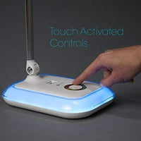 OttLite Glow LED Desk Lamp with USB Charging Port | ClearSun Eye - Care Technology & Color - Changing Base, a high - quality from 1Nook