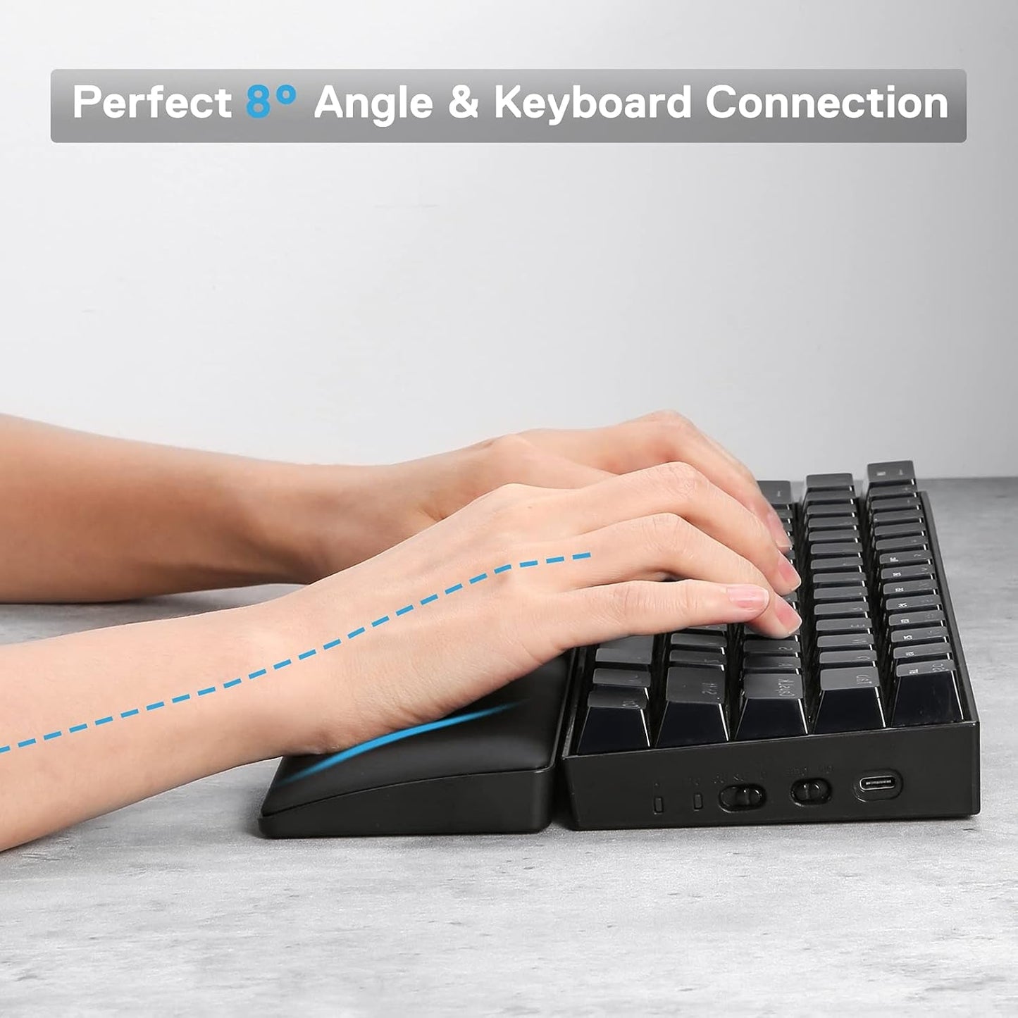 P035 Meteor S | Ergonomic Wrist Rest for 60% Keyboards, a high - quality from 1Nook