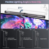 Quntis RGB Monitor Light Bar with Backlight | Dual Source Gaming & Office Desk Lamp for Eye Care, a high - quality from 1Nook