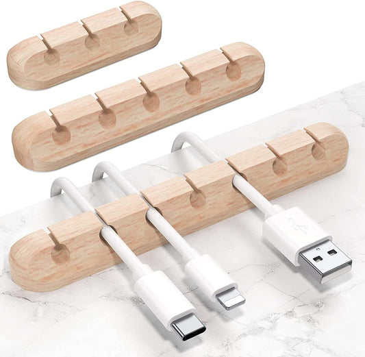 Silicone Cable Holder Clips (3 - Pack) | Self - Adhesive Desktop Cord Organizer for USB Charging & Power Cords, a high - quality from 1Nook