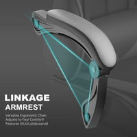 Soontrans Ergonomic Gaming Chair with Footrest & Massage Lumbar Pillow | High - Back Swivel Office Chair (Gray), a high - quality from 1Nook