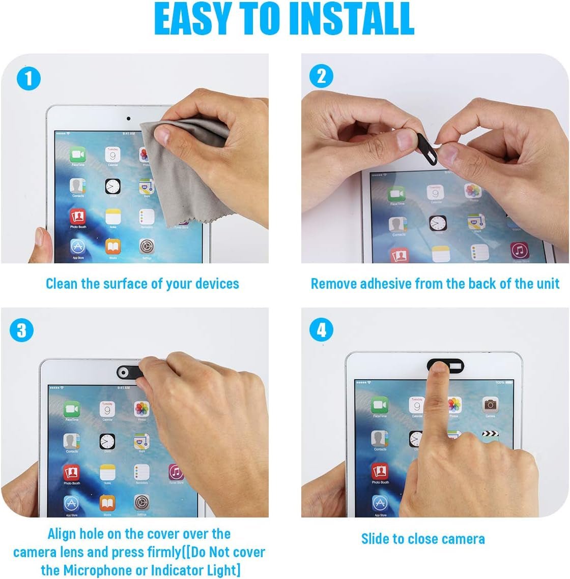 Ultra - Thin Metal Webcam Cover Slide for Laptops, MacBooks & Phones | 3 - Pack Camera Blocker for Privacy & Security, a high - quality from 1Nook