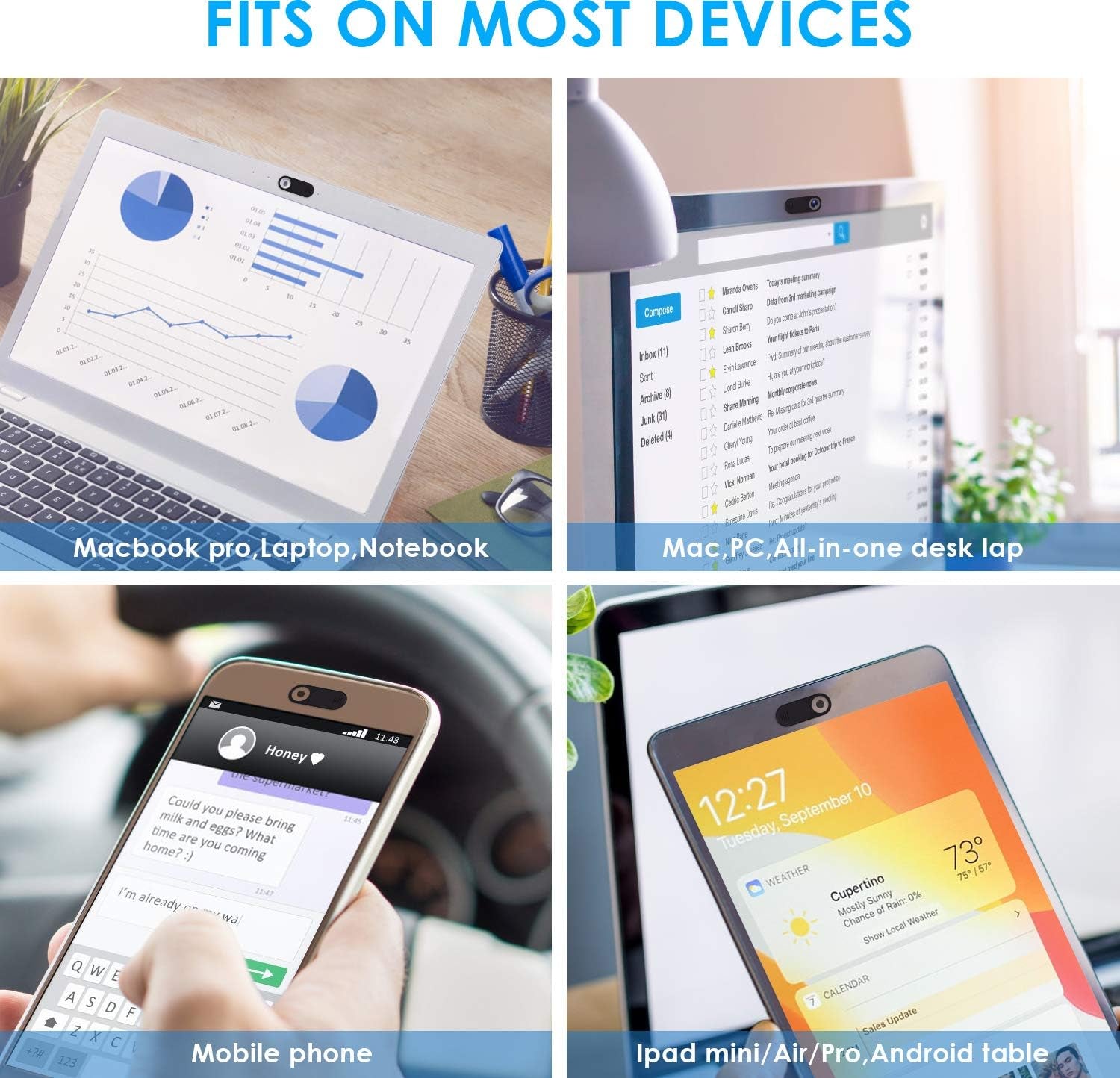 Ultra - Thin Metal Webcam Cover Slide for Laptops, MacBooks & Phones | 3 - Pack Camera Blocker for Privacy & Security, a high - quality from 1Nook