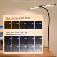 VEVOR Ultrawide Dual - Head LED Clamp Lamp | 360° Adjustable Task Light, a high - quality from 1Nook