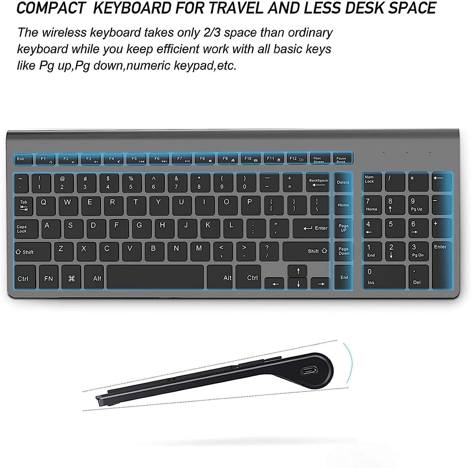 Wireless Keyboard & Mouse Combo | Ergonomic & Quiet 2.4G, a high - quality from 1Nook