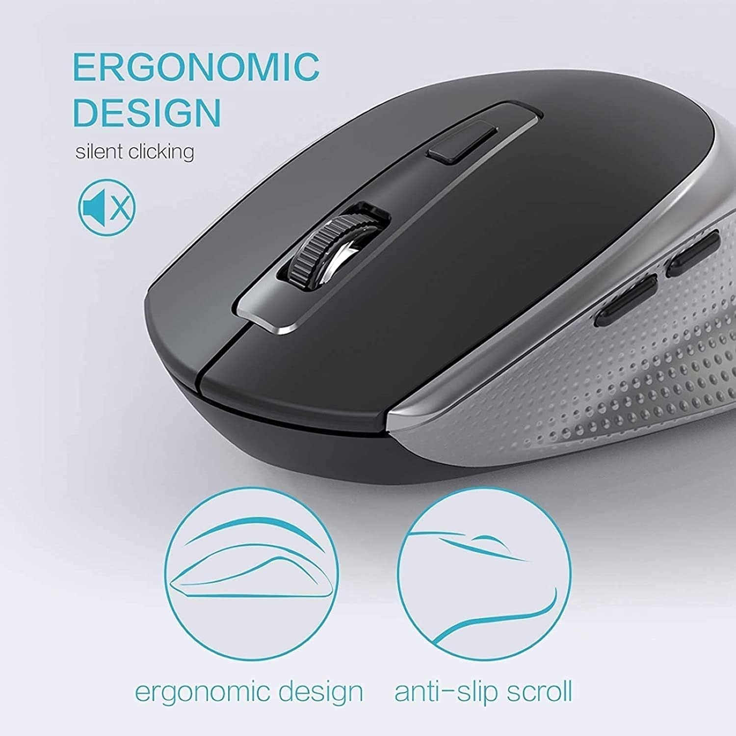Wireless Keyboard & Mouse Combo | Ergonomic & Quiet 2.4G, a high - quality from 1Nook