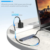 Zyerch 7 - in - 1 USB - C Hub with 4K HDMI | Multiport Adapter with 100W PD Charging, USB 3.0 & SD/TF Card Reader, a high - quality from 1Nook