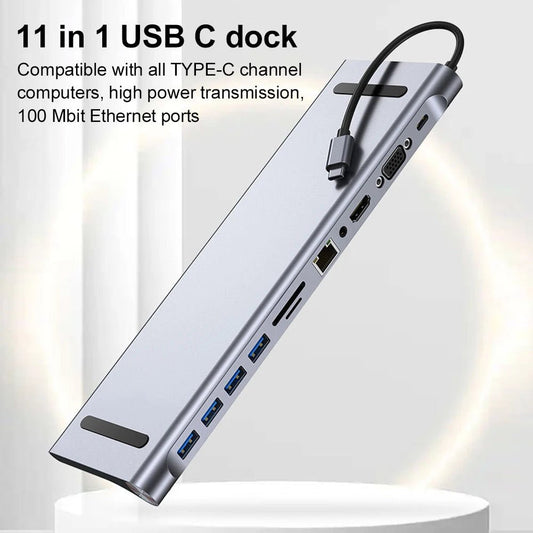 11 - in - 1 USB C Hub Triple Display Docking Station | with 4K HDMI, VGA, Ethernet, 100W PD & USB 3.0, a high - quality from 1Nook