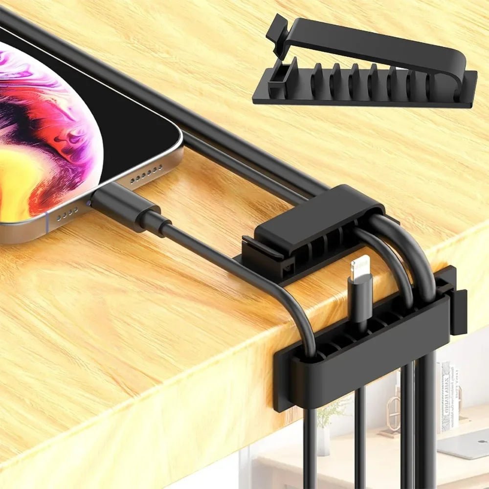 186 - Piece Complete Cable Management Kit | with Cable Sleeves, Adhesive Clips, and Reusable Wire Ties for Desk & TV, a high - quality from 1Nook