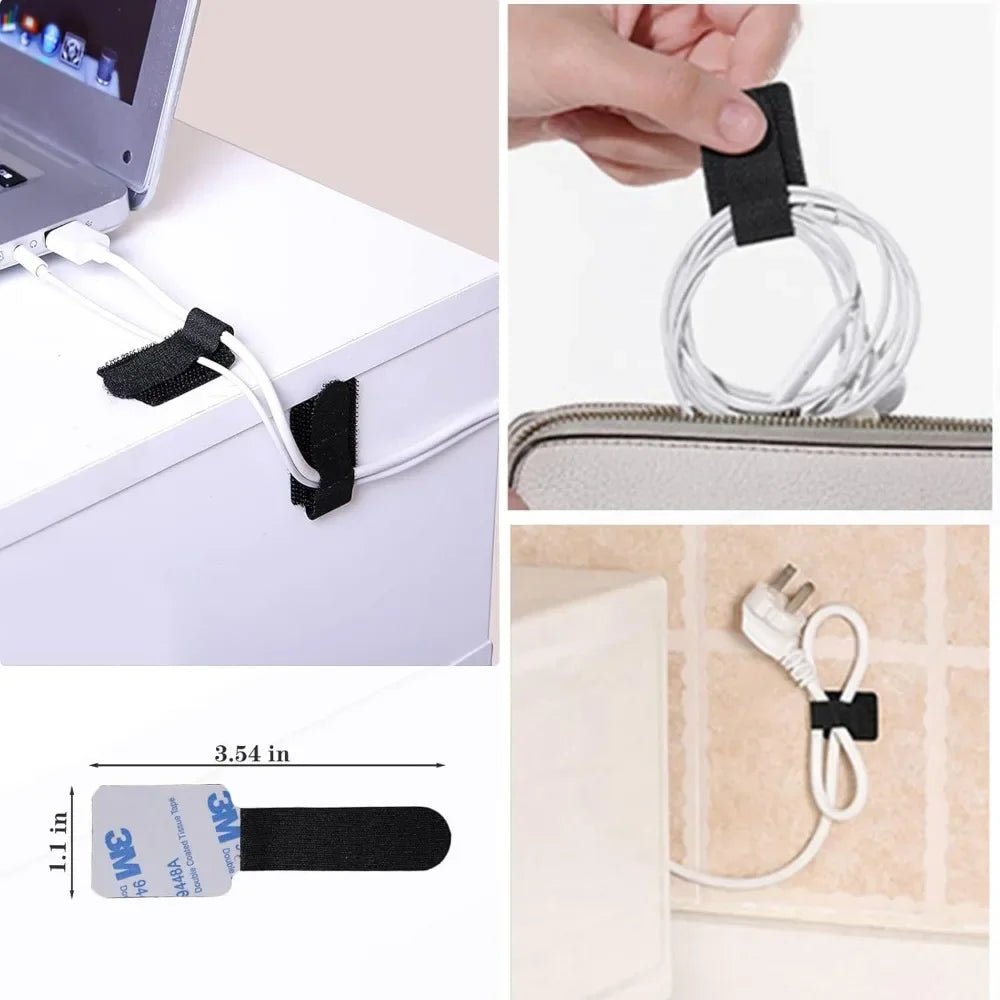 186 - Piece Complete Cable Management Kit | with Cable Sleeves, Adhesive Clips, and Reusable Wire Ties for Desk & TV, a high - quality from 1Nook
