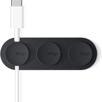 elago Magnetic Cable Management Buttons (Black) | 3 - Pack Cord Holder with Adhesive Metal Bar for Desk Organization, a high - quality from 1Nook