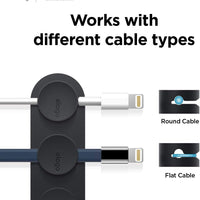 elago Magnetic Cable Management Buttons (Black) | 3 - Pack Cord Holder with Adhesive Metal Bar for Desk Organization, a high - quality from 1Nook