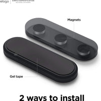 elago Magnetic Cable Management Buttons (Black) | 3 - Pack Cord Holder with Adhesive Metal Bar for Desk Organization, a high - quality from 1Nook