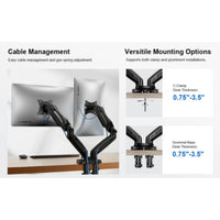 ErgoAV Gas Spring Desk Mount for Dual Monitors 13" to 27", a high - quality from 1Nook