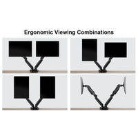 ErgoAV Gas Spring Desk Mount for Dual Monitors 13" to 27", a high - quality from 1Nook