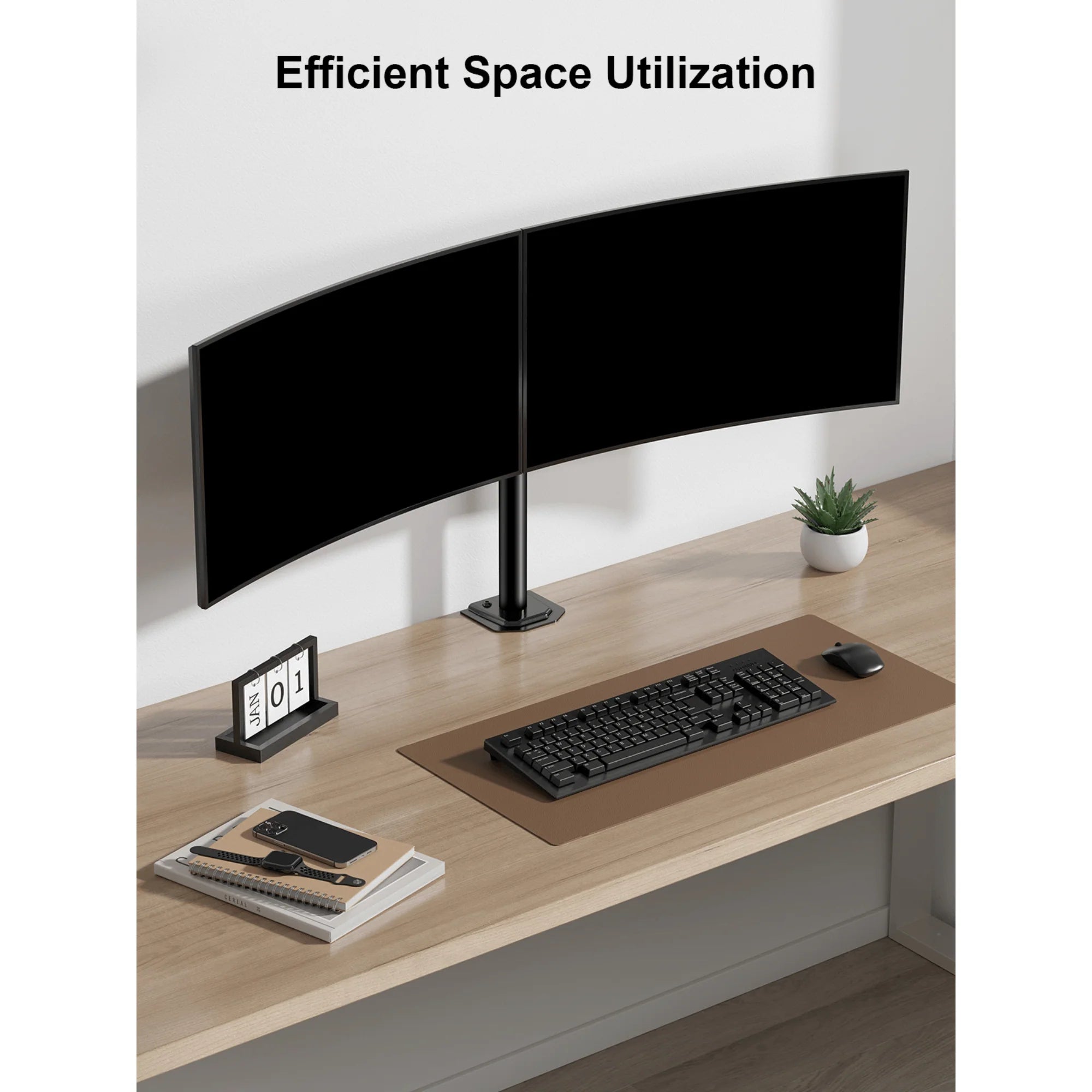 ErgoAV Motion Desk Stand for Dual Monitors 13" to 27" up to 17Lbs, a high - quality from 1Nook