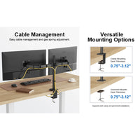 ErgoAV Motion Desk Stand for Dual Monitors 13" to 27" up to 17Lbs, a high - quality from 1Nook