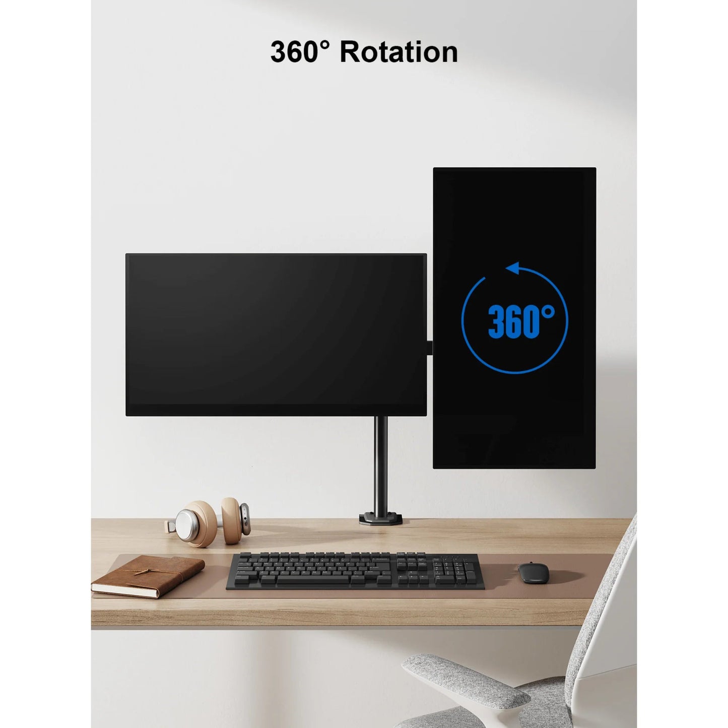 ErgoAV Motion Desk Stand for Dual Monitors 13" to 27" up to 17Lbs, a high - quality from 1Nook