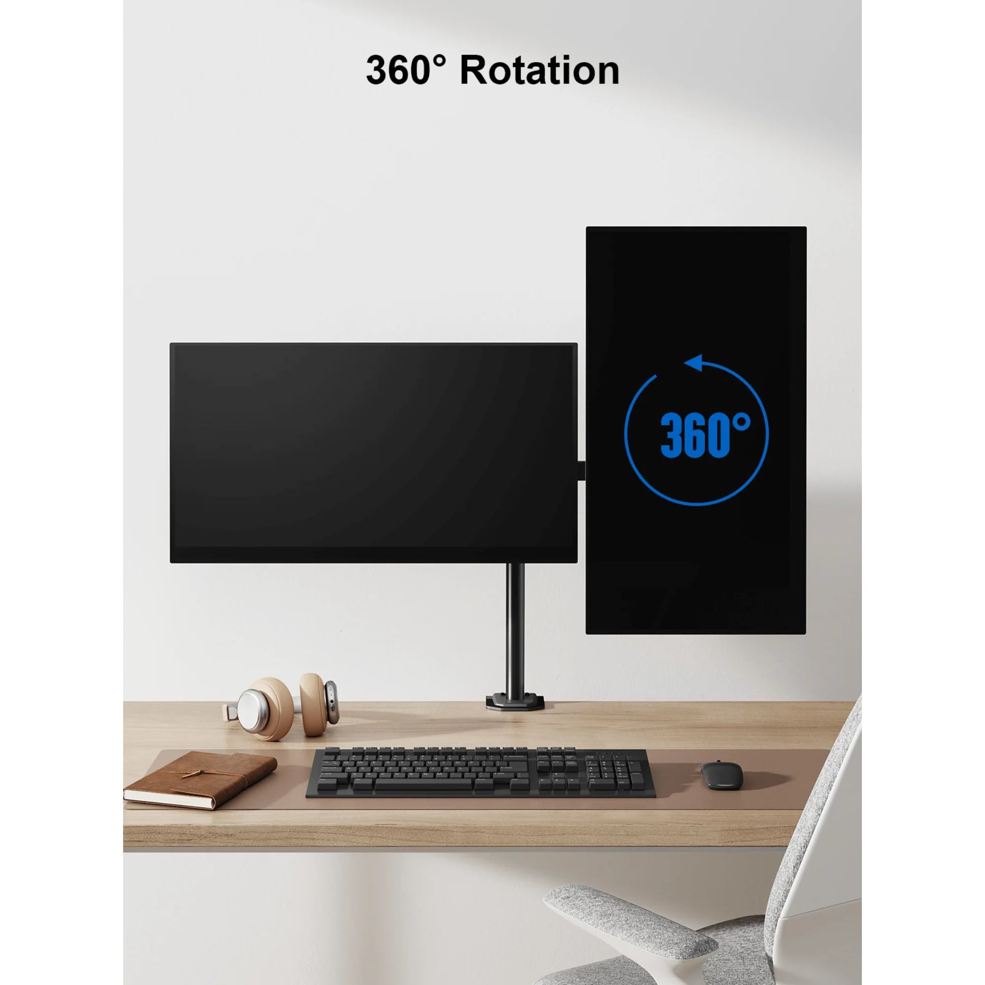 ErgoAV Motion Desk Stand for Dual Monitors 13" to 27" up to 17Lbs, a high - quality from 1Nook