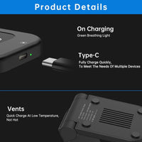 Foldable 3 - in - 1 Wireless Charging Station | Fast Charger Stand for iPhone, Apple Watch & AirPods (18W Adapter Included), a high - quality from 1Nook