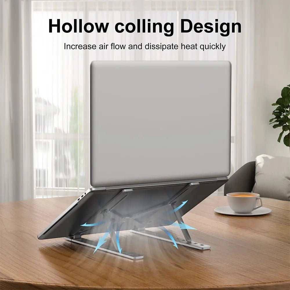 Foldable Aluminum Laptop Stand | Portable & Ergonomic Notebook Riser for Desk, compatible with MacBook Air/Pro, a high - quality from 1Nook