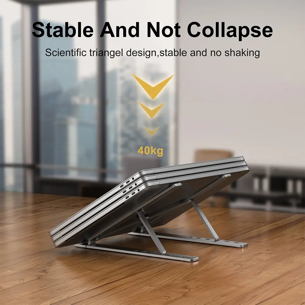 Foldable Aluminum Laptop Stand | Portable & Ergonomic Notebook Riser for Desk, compatible with MacBook Air/Pro, a high - quality from 1Nook