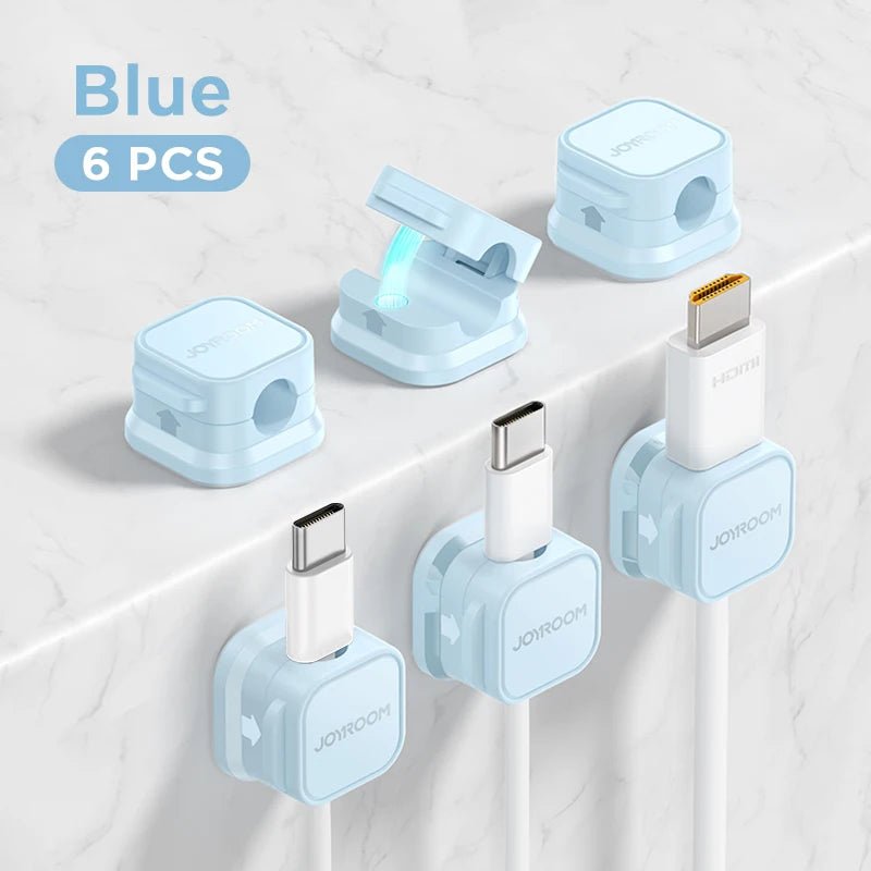 JOYROOM Magnetic Cable Clips (6 - Pack) | Adhesive Cord Holder for Under Desk Cable Management & Wire Organization, a high - quality from 1Nook