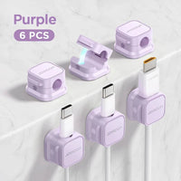 JOYROOM Magnetic Cable Clips (6 - Pack) | Adhesive Cord Holder for Under Desk Cable Management & Wire Organization, a high - quality from 1Nook