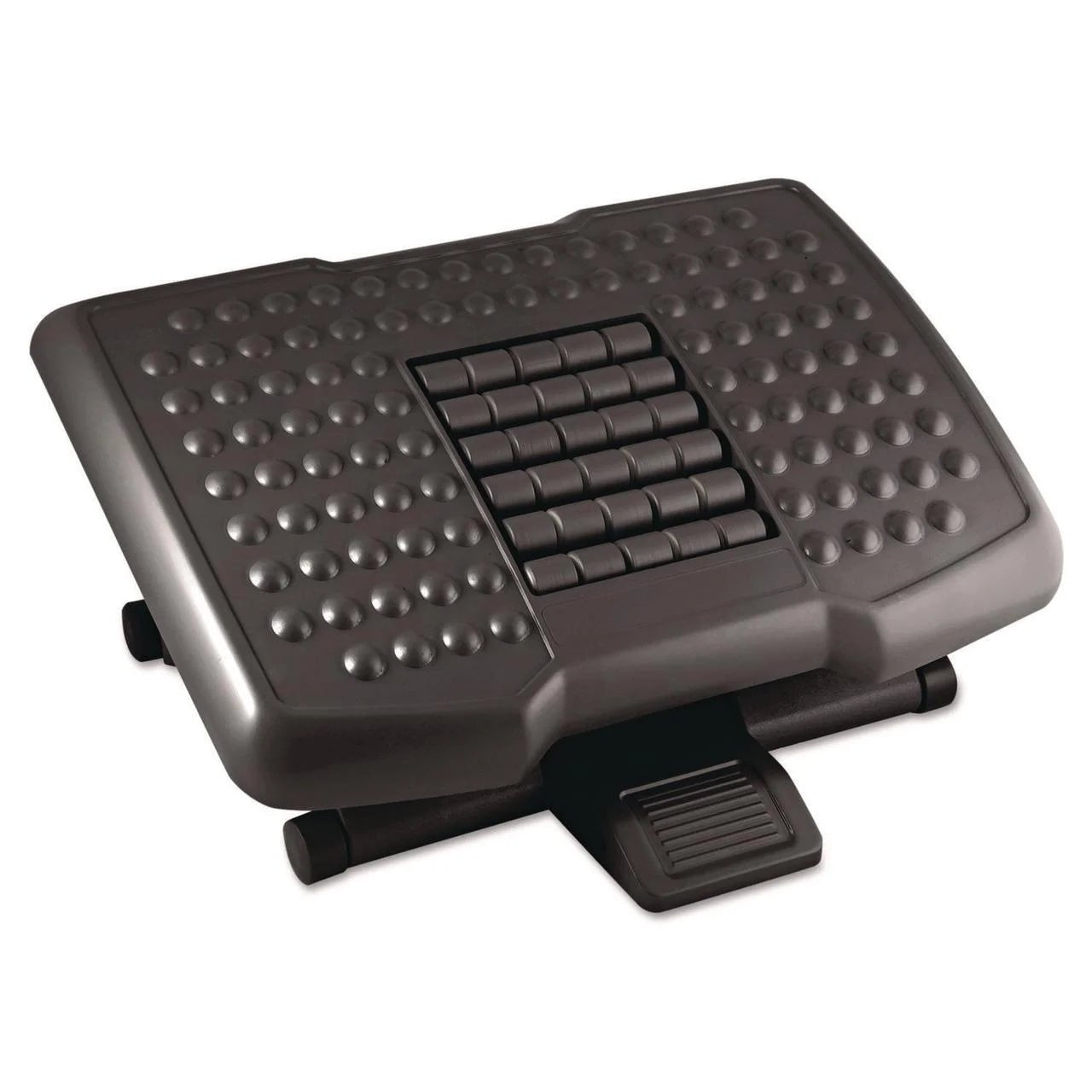 Kantek Premium Adjustable Under Desk Footrest with Massaging Rollers | Ergonomic Office Foot Rest for Circulation, a high - quality from 1Nook