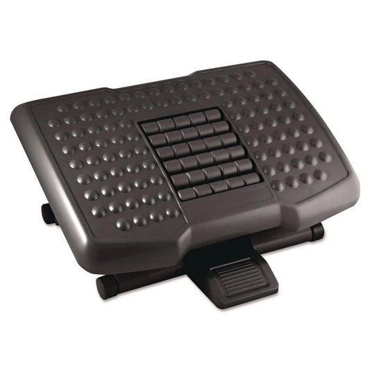 Kantek Premium Adjustable Under Desk Footrest with Massaging Rollers | Ergonomic Office Foot Rest for Circulation, a high - quality from 1Nook