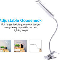 KOOTION LED Clip On Desk Lamp | USB Flexible Gooseneck Reading Light with 3 Color Modes & 11 Brightness Levels, a high - quality from 1Nook