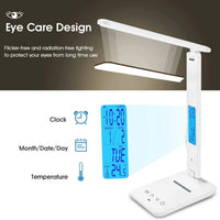 LED Desk Lamp with Wireless Charger, USB Port & LCD Display | 5 - in - 1 Dimmable Office Table Lamp with Clock & Alarm, a high - quality from 1Nook