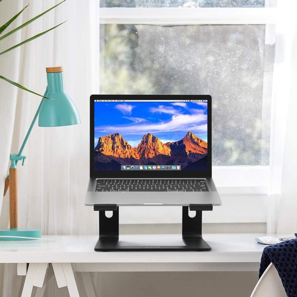 LS03 Ergonomic Aluminum Laptop Stand (Black) 10 - 15.6", a high - quality from 1Nook