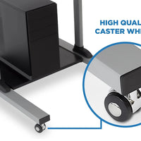 Mount - It MI - 7940 Mobile Standing Desk & Rolling Workstation | Height Adjustable Presentation Cart with 4 Shelves, a high - quality from 1Nook