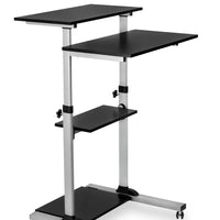 Mount - It MI - 7940 Mobile Standing Desk & Rolling Workstation | Height Adjustable Presentation Cart with 4 Shelves, a high - quality from 1Nook