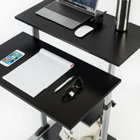 Mount - It MI - 7940 Mobile Standing Desk & Rolling Workstation | Height Adjustable Presentation Cart with 4 Shelves, a high - quality from 1Nook