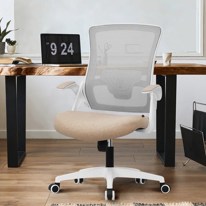 Neeya Ergonomic Mesh Office Chair | High - Back Desk Chair with Adjustable Lumbar Support & Flip - Up Arms, a high - quality from 1Nook
