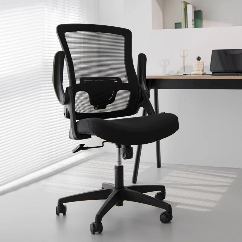 Neeya Ergonomic Mesh Office Chair | High - Back Desk Chair with Adjustable Lumbar Support & Flip - Up Arms, a high - quality from 1Nook