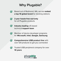 Plugable UD - 3900 Universal Laptop Docking Station | Dual Monitor Adapter for Windows, Mac & ChromeOS, a high - quality from 1Nook