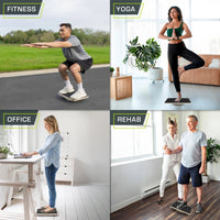 ProsourceFit Wooden Rocker Balance Board for Standing Desk | Anti - Fatigue Mat Alternative & Core Stability Trainer, a high - quality from 1Nook