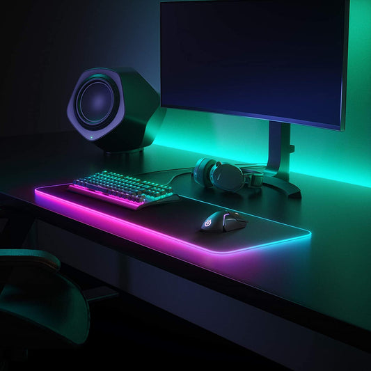 Qck Gaming Mouse Pad - XL RGB Prism Cloth - Sized to Cover Desks, a high - quality from 1Nook