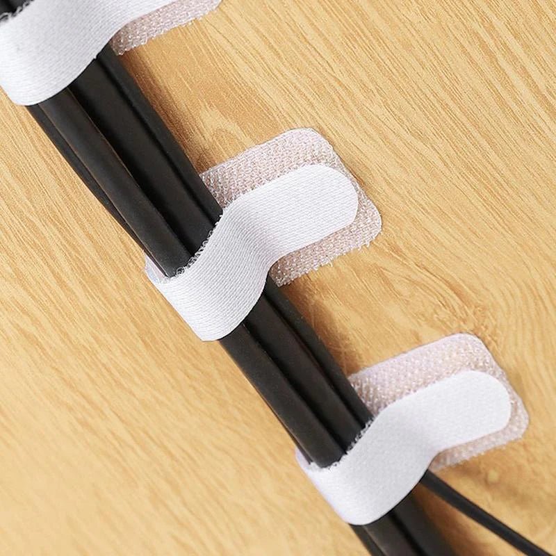 Reusable Adhesive Cable Ties | Desk Wire Management (10 - Pack), a high - quality from 1Nook